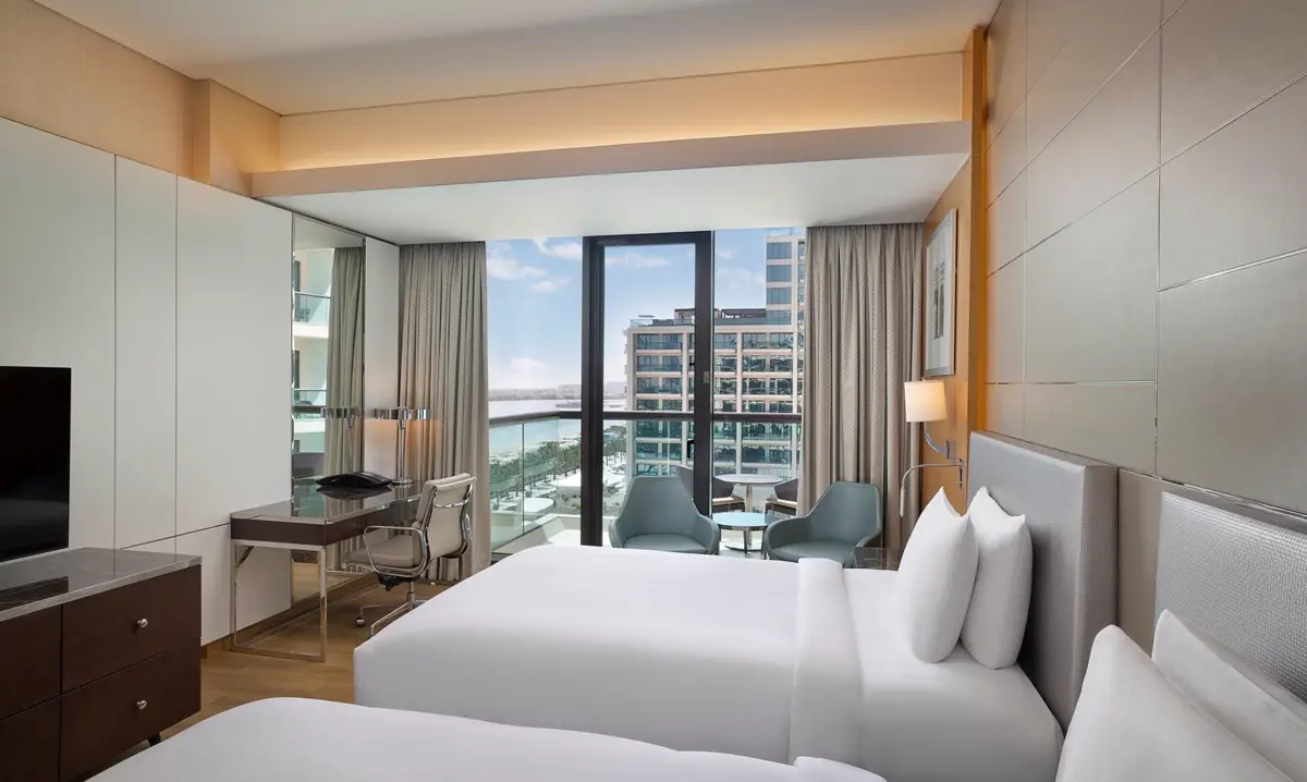 Two Double Beds Deluxe Room Sea View Balcony