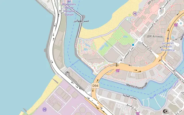 מפה: DREAM, אדרס ביץ' ריזורט — דה ווק, JBR, דובאי מרינה, דובאי